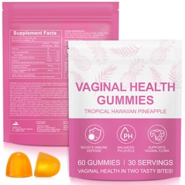 Premium Feminine Balance Gummies, PH Balance Gummies for Women of All Ages, Hawaiian Pineapple Vegan & Gluten-Free, Help Women’s Health & Wellness, Immune Support 60 Gummies