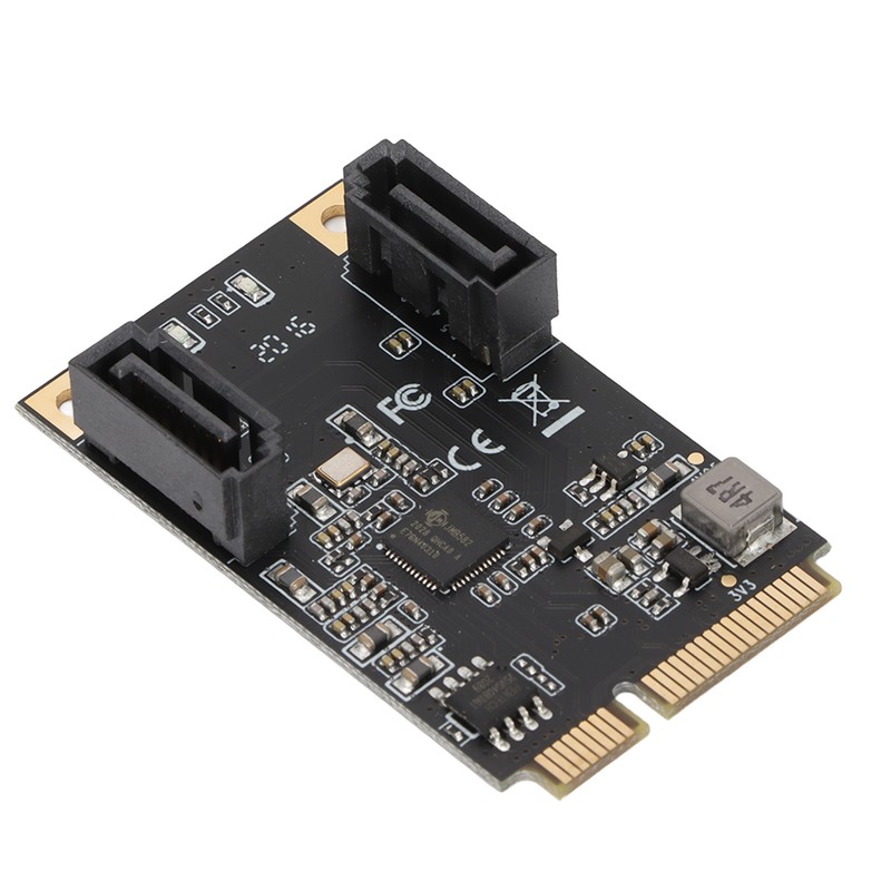 Mini PCi E to 2 Port SATA Expansion Card 6Gbps