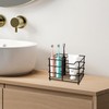 YOLCAR Toothbrush Holder for Bathrooms, 4 Slots Black Stainless Steel