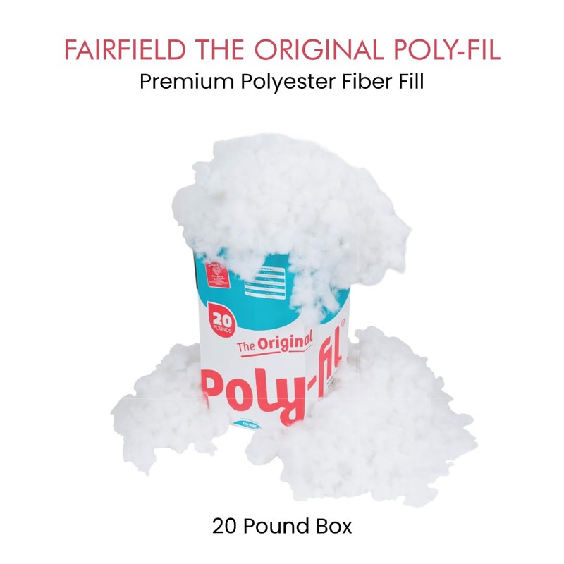 Fairfield The Original Poly-Fil, Premium Polyester Fiber Fill, Soft Pillow