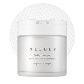 Needly Daily Toner Pad I Exfoliating Pads for Face with BHA & PHA(80 Pads), Deep Hydration, Pore Minimizer for Face, Centella, Tea Tree, High Volume Essence, Extra Large Cotton Pad, Korean Skin Care