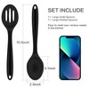 Armrouns 2PCS Silicone Nonstick Spoons, Heat Resistant, BPA Free, Ergonomic,