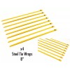 Unbranded 8" UNIVERSAL STAINLESS STEEL CABLES ZIP TIES X4 YELLOW