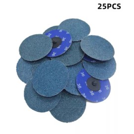 25PCS 3 inch Zirconia Roll Lock Die Grinder Sanding Discs Quick Change 36 Grit