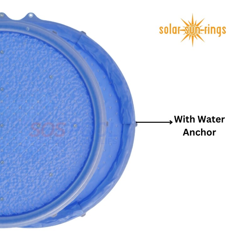 Solar Sun Rings Pool Cover | Plain Blue | SSRA-BL-02