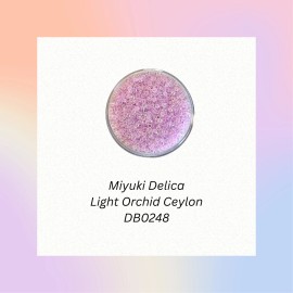 Miyuki 11/0 Delica Seed Beads DB0248 Light Orchid Ceylon 5 Grams