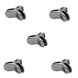 Prolinemax 5 Pc Y Style 120 Degree 3 Way Glass Connector Clips 3/16'' Tempered Glass Shelf Chrome Finish