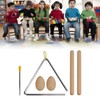 Triangle Percussion Instrument Set Wood Musical Percussion Instrument Toy for