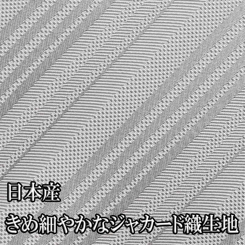 MICHIKO LONDON ALF-01 Tmichi-014 Necktie, Wedding, Silver, Striped, Silk, Formal