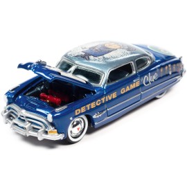 DCD 1951 Hudson Hornet Blue Metallic "Vintage Clue Mrs. Peacock" with Poker Chip Collector's Token "Pop Culture" 2022 Release 3
