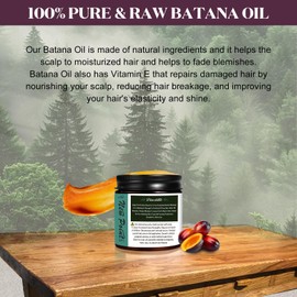 NewPoint,Natural Hair Growth Oil,100% Natural unrefined batana oil for hair growth,Organic Dr Sebi Batana Hair Mask from Honduras - 4.15 Ounce Jar
