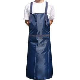 Kelendle Protective Trimmer Safety Chaps with Pocket & Adjustable Straps Waterproof Weeding Apron for Grass Trimmer Weed Wacker Eater Garden Work Apron Bib for Brush Cutter Blue