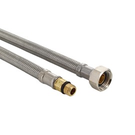 DL-pro 2 x 50 cm Connection Hose Reinforced Hose G 3/8 Inch x M10 Length Flexible for Tap Fitting | According to KTW-A DVGW (2)