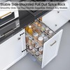 JOWBOOW Narrow Pull Out Cabinet Organizer(4⅜" W x 18⅛" D),Pull