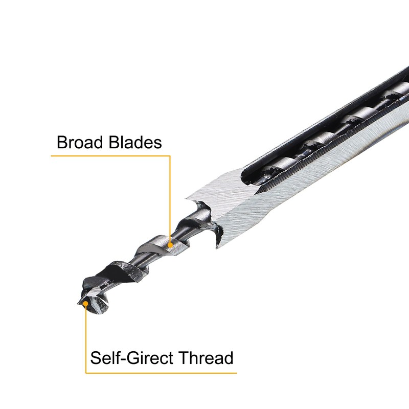uxcell 3pcs Square Hole Drill Bit 1/4"(6mm) High Carbon Steel