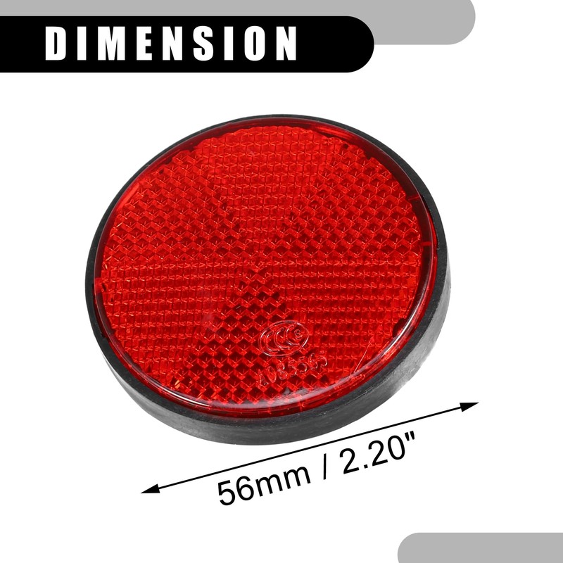 Partuto 8 Pc Universal Motorcycle Reflectors for Driveway - Plastic