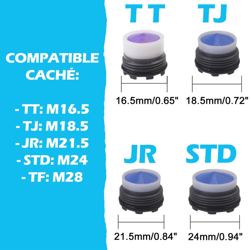 BLUMKRAFT Universal Key Caché Aerators/Mousseur TT, TJ, JR, STD, TF.