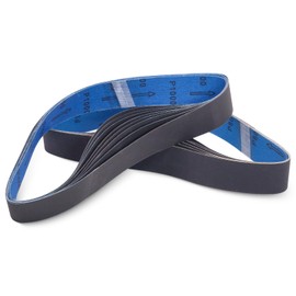 15 Pack 1-1/2 x 30 Inch Sanding Belts, Extra Fine Grit Silicon Carbide Sanding Belt, 5 Pcs Each of 600, 800, 1000 Grits Sander Belt for Knife Sharpening Woodworking