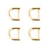 Healifty 4 Pieces Alloy D Ring Setting Bag Ring Semicircular