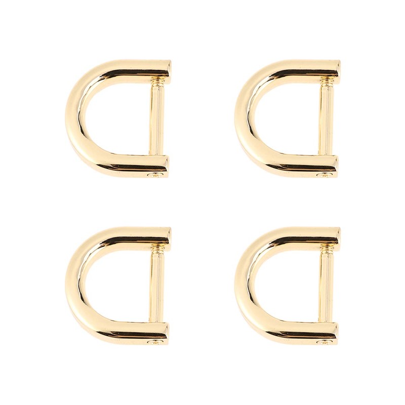Healifty 4 Pieces Alloy D Ring Setting Bag Ring Semicircular