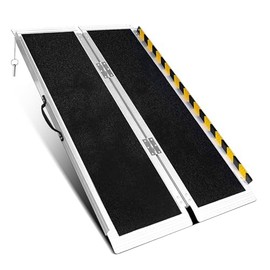 Loezora 3FT Portable Wheelchair Ramp,Lightweight Foldable Aluminum Ramp for Home Steps, Non-Slip Surface, Supports Up to 800 lbs - Ideal for Wheelchairs, Scooters, and Walkers