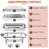 EVGTTI 9QT 5 Pack Chafing Dishes for Buffet, Buffet Servers