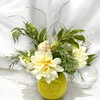 Cool Face Vase Yellow Funny Vase with Face Round Flower