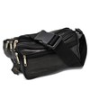 Leather Waist Bag Bum Bag Travel Pouch Pack 5 zips
