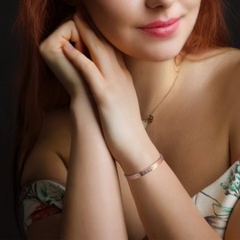 3500 Gauss Magnetic Arthritis Copper Bracelet, 99.99 Pure Copper Jesus Religious Bracelet, Contains 8 Magnets, Effectively Promotes Blood Circulation and Sleep Quality