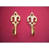 Brass Fleur De Lys Curtain Tie Back Hold Back Hooks