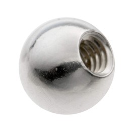 Queenberry Sterling Silver Screw-on End Ball Bead For European Caprice Charm Bangle Bracelets