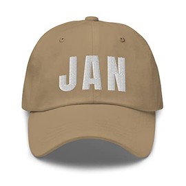 Airport Code JAC Hat Jackson Hole Wyoming WY Dad Cap Embroidered Dad Hat Baseball Cap with Adjustable Buckle Strap Khaki