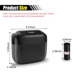 smilfuy Mini Car Trash Can with Lid, Leakproof & Waterproof Auto Dustbin Garbage Can with 30 Trash Bags, Car Organizer and Storage for Automotive Home Office Kitchen Bedroom (Black, 1PCS)