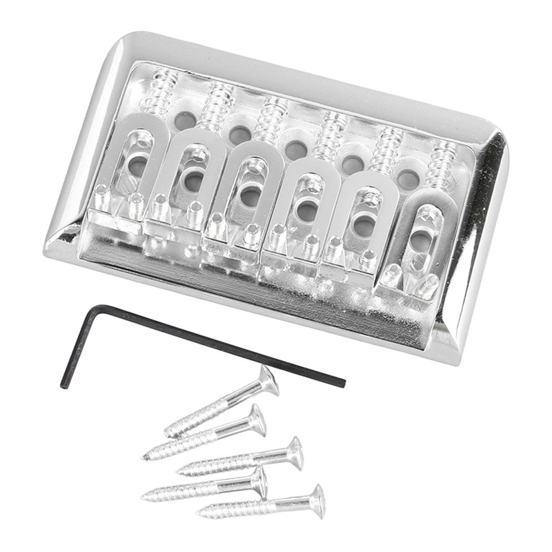 Fixed Hardtail Guitar Bridge U Shape Saddle Bridge Replacement Metal
