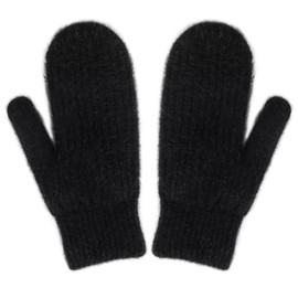 OVOY Unisex Winter-Thicken-Warmer-Knitted-Mittens - Outdoor Soft Lining Ski Fingerless Gloves for Cold Weather