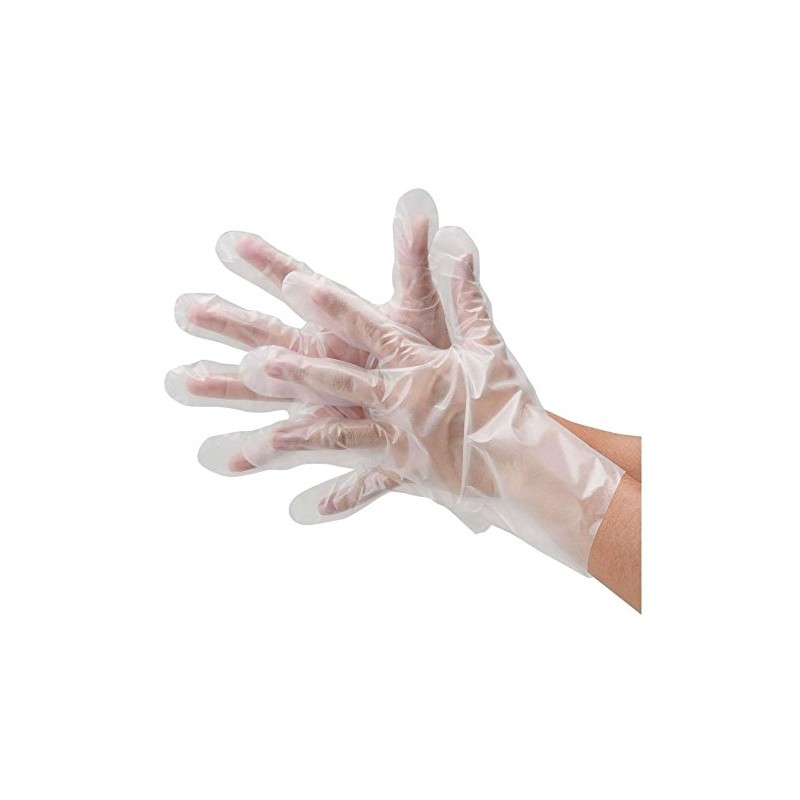 Kawanishi Industrial Polyethylene Gloves, Fit Type, Embossed Outside, 100 Pieces,
