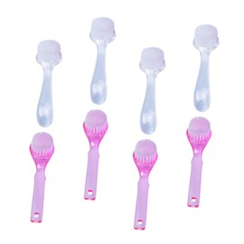 Baluue Dust Nail Dust Brush Round Brush for Nail Art Cleaning Home Fingernail Soft Bristles Comfortable to Hold