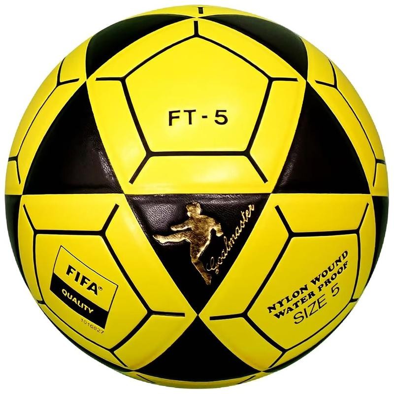 FT5A Goal Master Football Balls | Volley Ball [Outdoorfun]:_Black/Yellow_Size 5