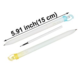 Maydahui 8 Pcs Cool Free Bird Pens with Silicone Tree Leaves Style Smooth Writing Twist Pen 0.5mm CS Double Tip Black Ink for Office Desk Decoration