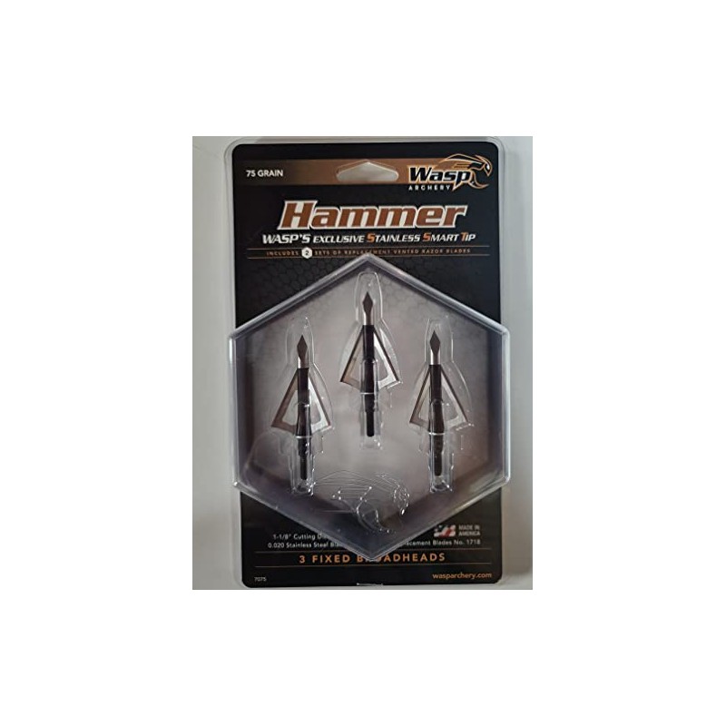 WASP Archery Hammer SST 75G 3PK