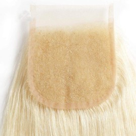 USTAR 613 Honey Blonde Straight Human Hair 4x4 Lace Closure