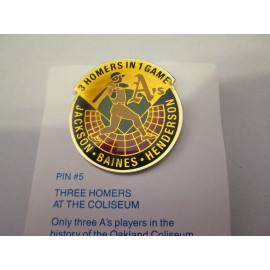 Oakland A's Athletic's Unocal 76 Pin #5 - 3 Homers at the coliseum