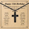 13 Years Old Birthday Gifts for Men, Black Cross Necklace