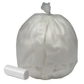 iTouchless Small/Medium Trash Bags, Fits 2 Gal, 3 Gal, 4 Gal, 5 Gal, 6 Gallon Bins, Strong Bathroom Kitchen Garbage Can Liners, for Rubbish Recycling Compost in the Home, Office, 50 Count, Clear