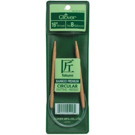 Clover 3016/16-04 Takumi Bamboo Circular 16-Inch Knitting Needles, Size 4