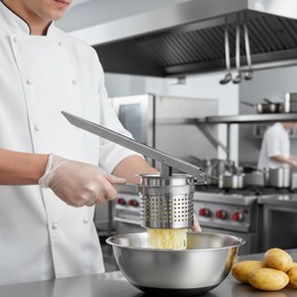 TrueCraftware- 10" Stainless Steel Potato Ricer- Heavy Duty Stainless Steel Potato Masher and Ricer Kitchen Tool Press and Mash Kitchen Gadget For Perfect Mashed Potatoes