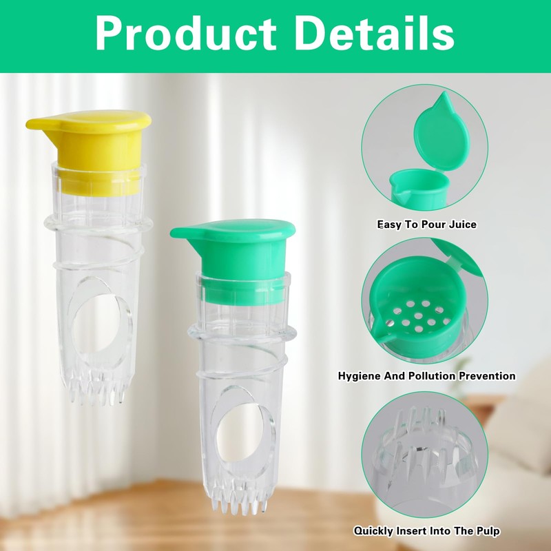 4 Pcs Lemon Squeezers, Lemon Juicer Squeezer, Screw Top Lemon