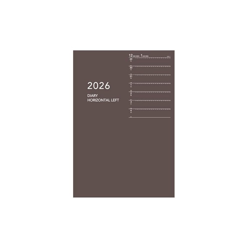 Daigo Notebook 2026 Award Weekly Left B6 Brown E8152 2026