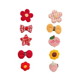 【RFHUDJI】Cute Baby Hair Pin Set - 10 Pieces, Various Designs and Vibrant Colors, Safe and Comfortable Baby Hair Accessories (10 Types)