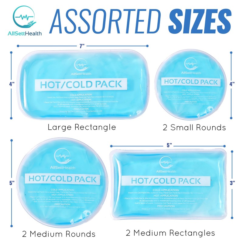 Reusable Hot and Cold Gel Ice Packs for Injuries -